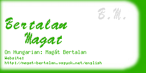 bertalan magat business card