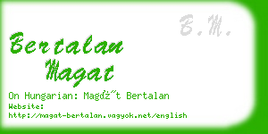 bertalan magat business card